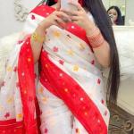 Half silk screen print sharee