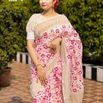 Half silk screen print sharee