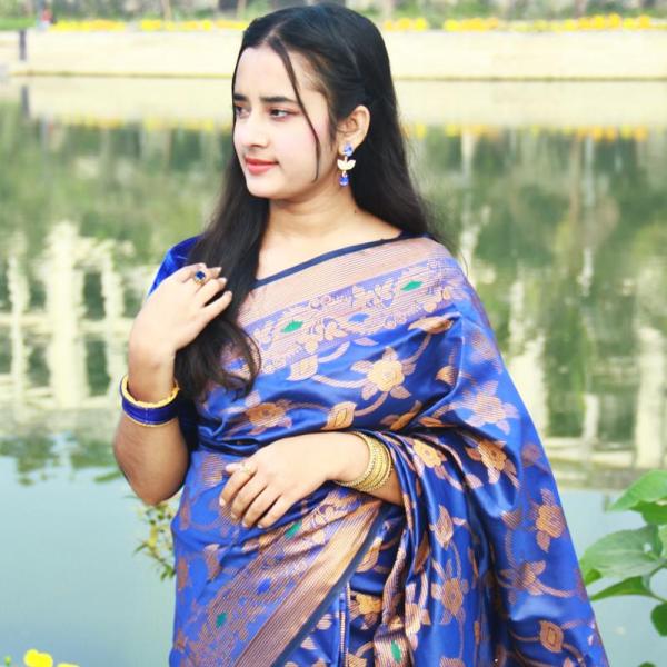 সিল্ক কাতান শাড়ি