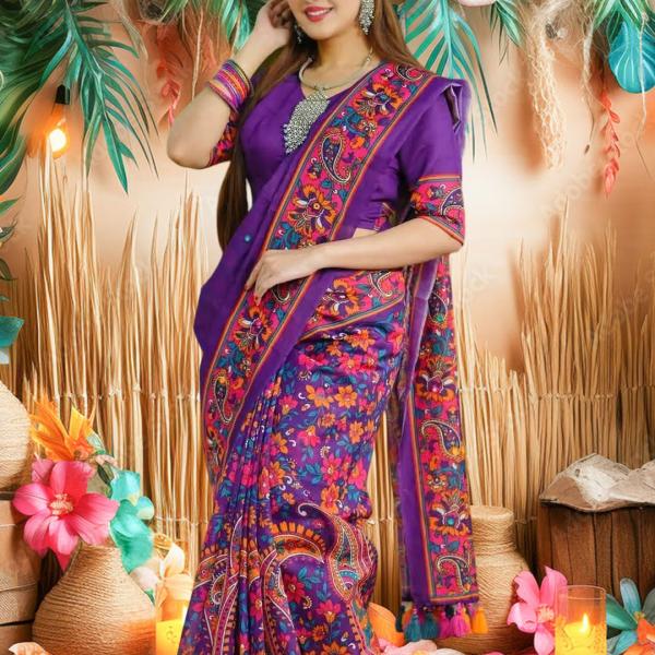 Premium Parsha Sharee with Blouse Piece